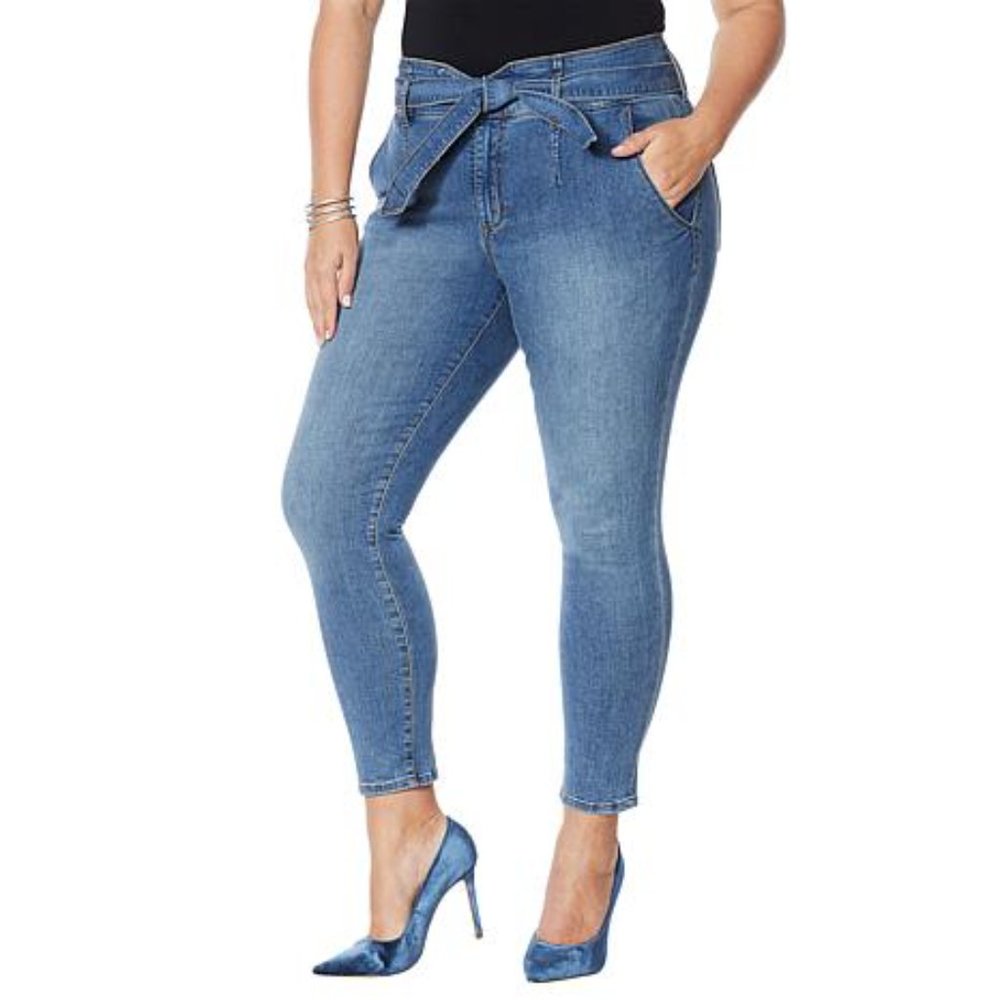 Skinnygirl Jackie High Rise Skinny Ankle Jeans